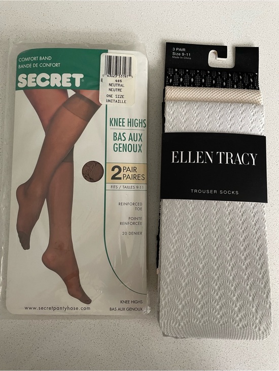 Ellen Tracy Accessories - Ellen Tracy 3-Pack Trouser Socks + Secret Neutral Knee Highs 2-Pack